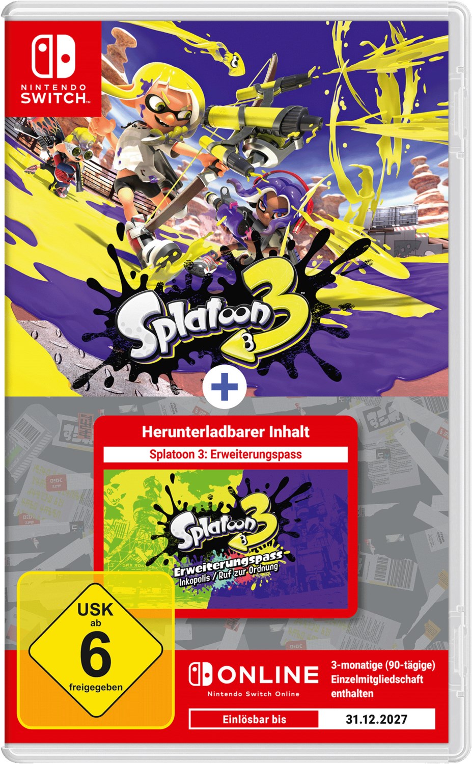 Splatoon 3 Bundle inkl. Erweiterungspass + 90 Tage Nintendo Switch Online