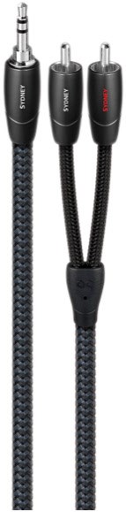 Sydney 3,5mm>RCA (0,6m) Audiokabel dunkel grau/schwarz