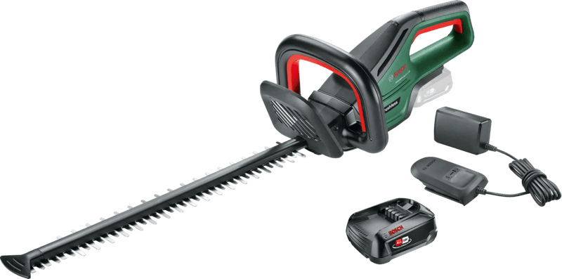 Bosch Universal HedgeCut 18V-50 (ohne Akku) + POWER FOR ALL 18V 2,5 Ah Akku-Set