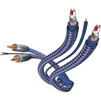 Premium Audiokabel (3,0m) Cinchkabel blau/silber