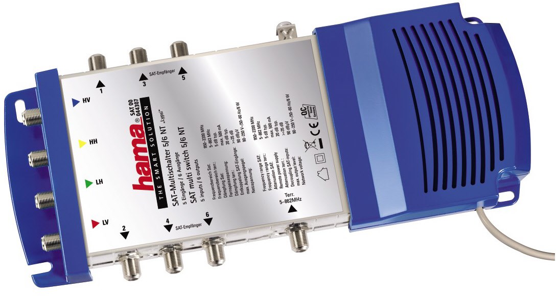 SAT-Multischalter Lypsi SE, 5/6 NT blau