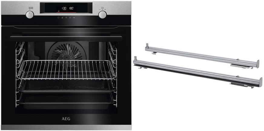 BPF55522V2 Einbaubackofen bestehend aus BPE55526BM + TR2LFV edelstahl/cleansteel