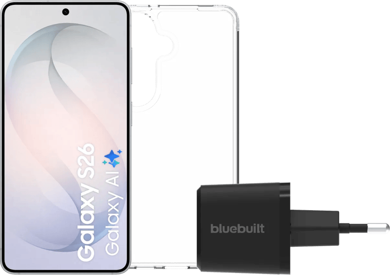 Samsung Galaxy S26 512GB Weiß 5G + Basis-Zubehörset