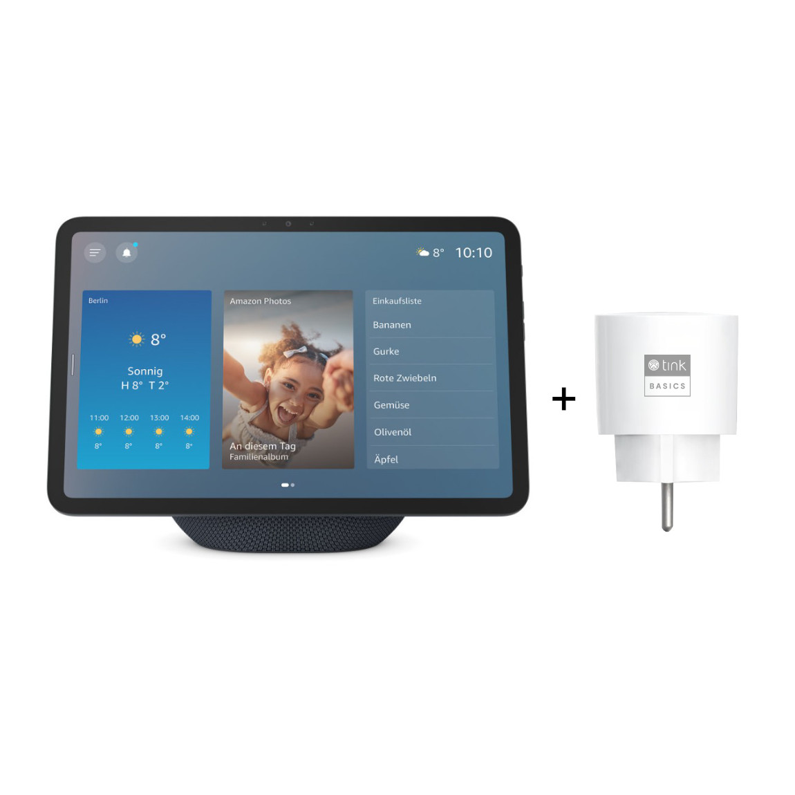 Amazon Starter Set - mit Echo Show 11 (Neueste Gen.) + tink Basics Matter Smart Plug