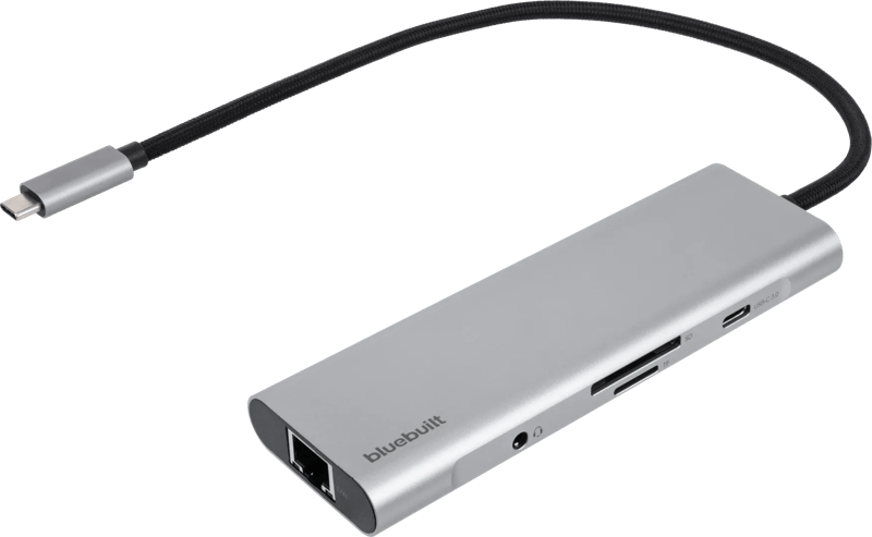 BlueBuilt 8-in-1 Dockingstation mit USB-C Silber