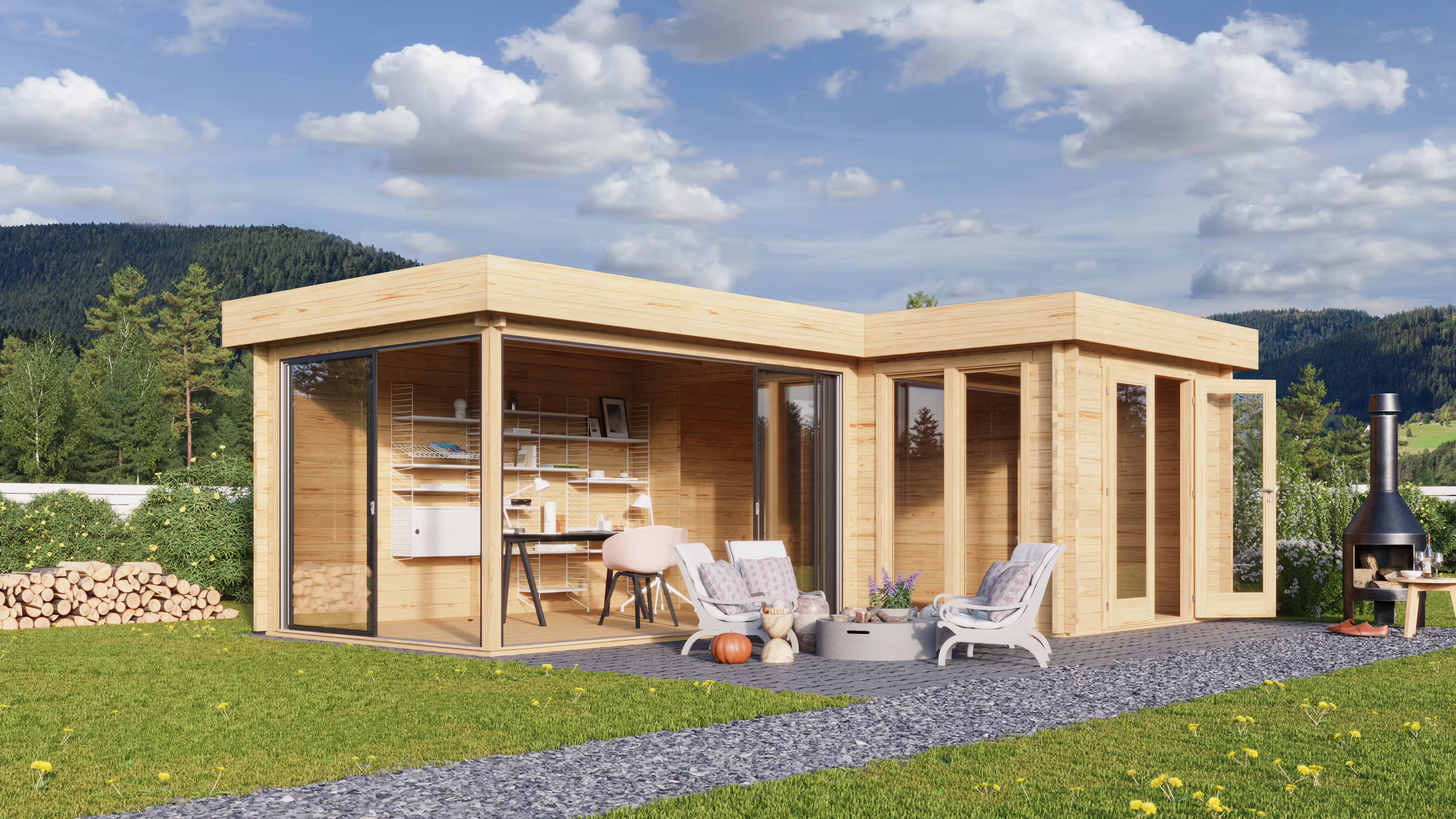 Fjordholz Gartenhaus Alu Concept Quinta 44