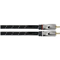 Audio-Kabel 2x Cinch-St./St.(2m) Cinchkabel Gewebe vergoldet schwarz