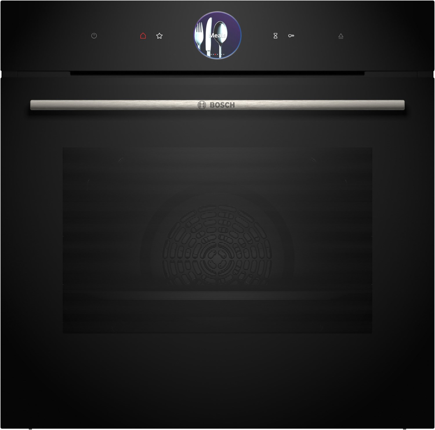 HSG7261B1 Elektro-Backofen mit Dampfgarer schwarz, 71 l, Pizza-Stufe, schnelles Vorheizen, Hefeteig-Gärstufe, 59,4 cm breit, A+, Serie 8