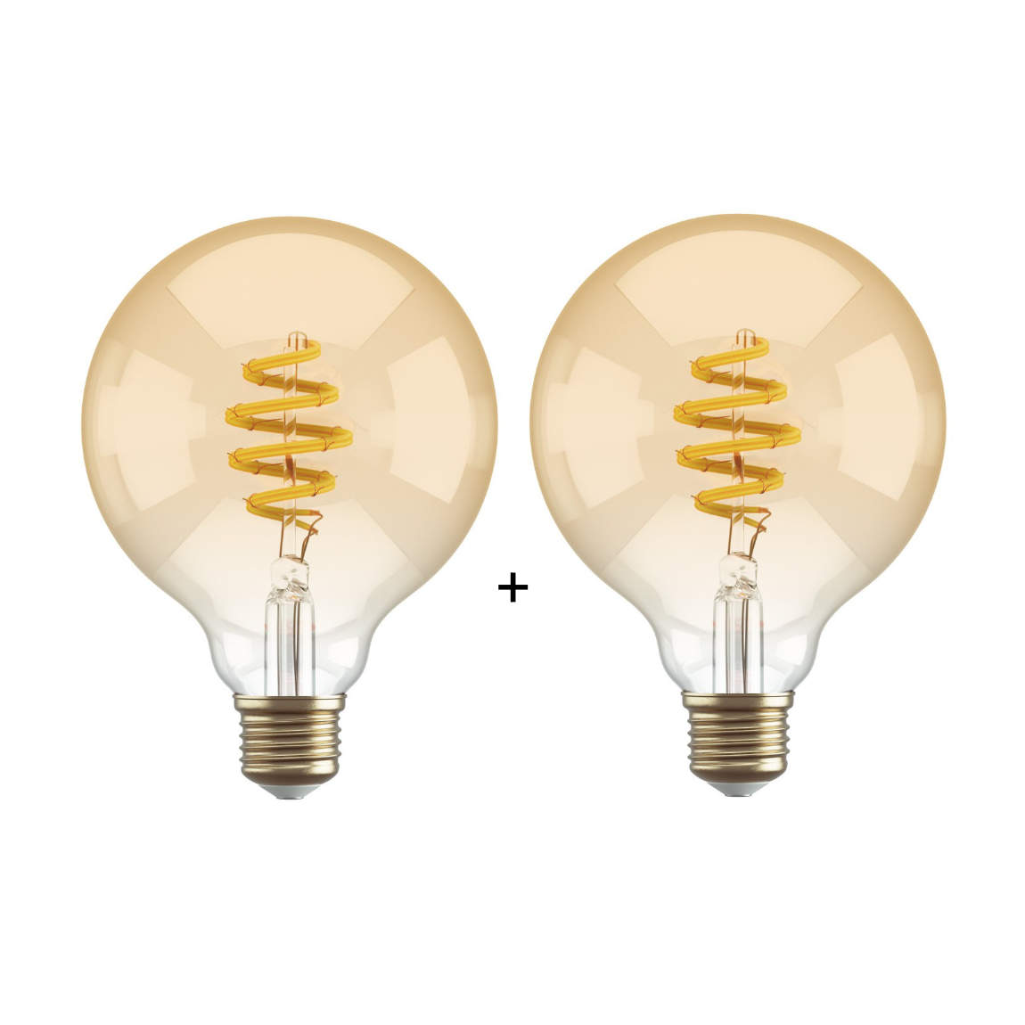 Hombli Filament Bulb CCT E27 G95-Amber - Gold