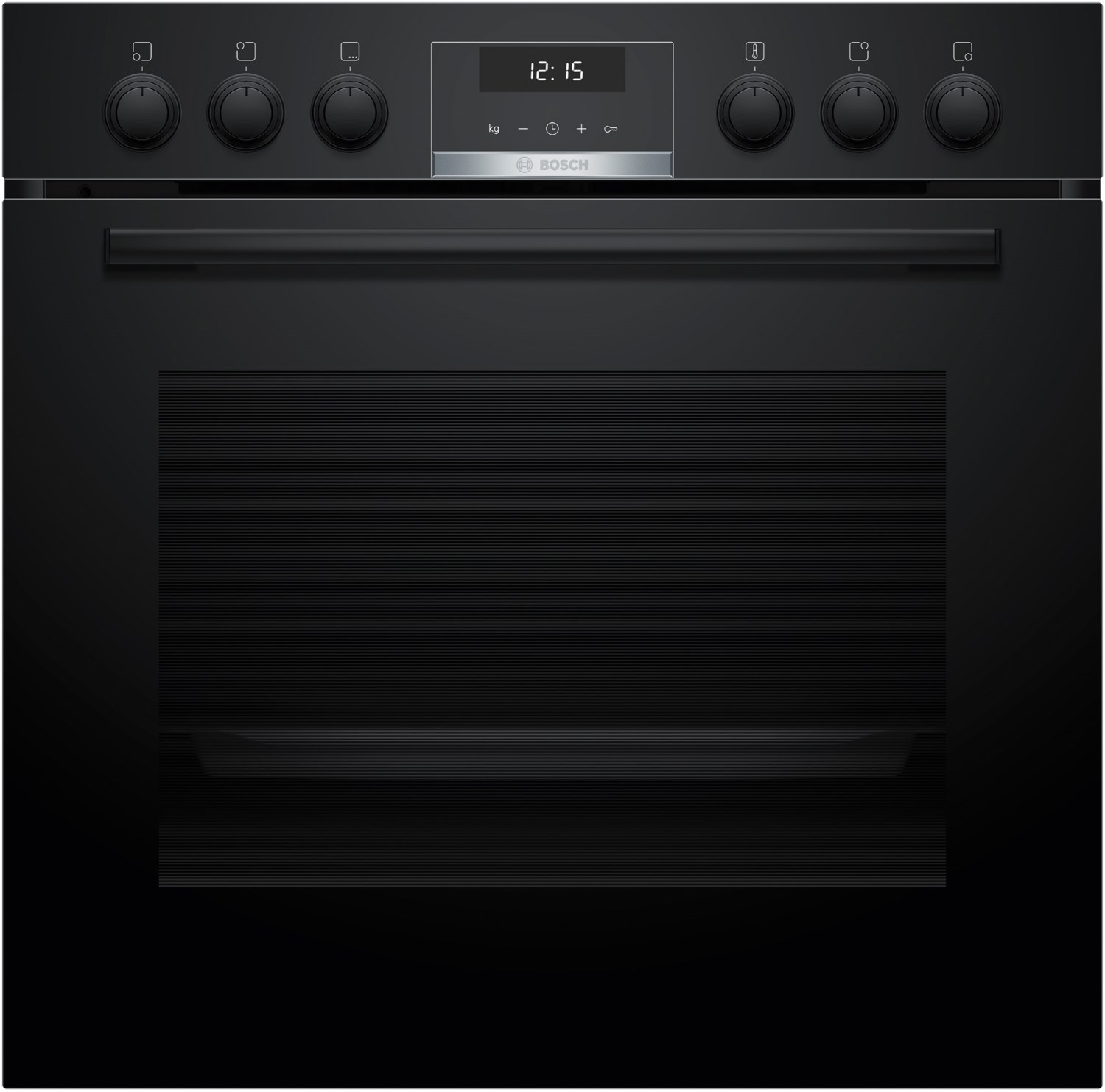 HEB517BB4 Einbau Elektro-Herd schwarz, 71 l, Pizza-Stufe, schnelles Vorheizen, 59,4 cm breit, A+