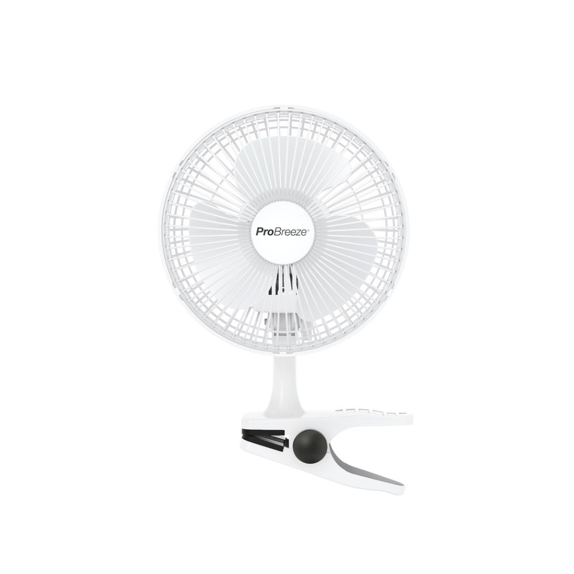 Pro Breeze Mini-Clip-Ventilator - 2 Stufen, 360° Rotation - Weiß