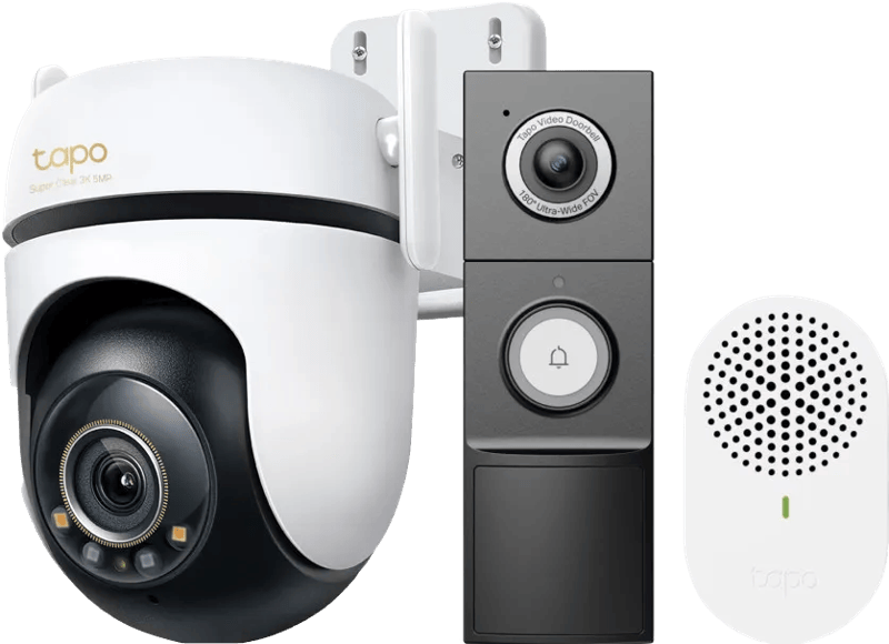 TP-Link Tapo C560WS + D235 Smart Battery und Wired Doorbell