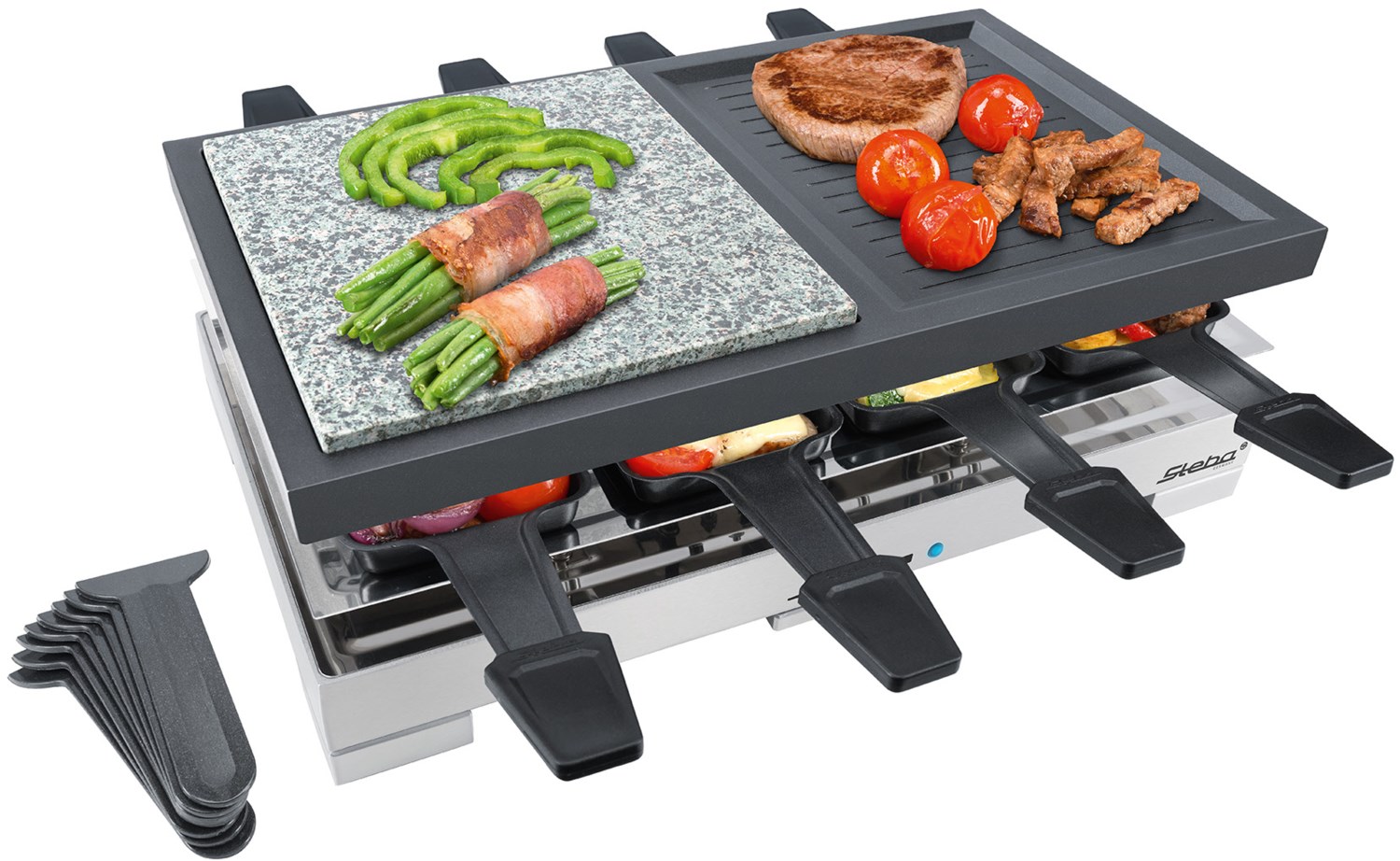 RC 88 Raclette edelstahl/schwarz