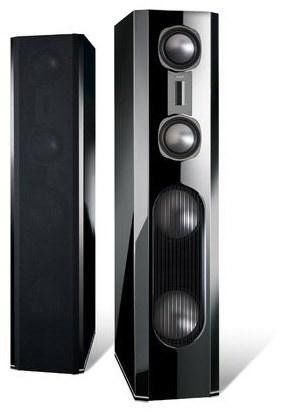 Aurum Vulkan 9 /Stück Stand-Lautsprecher weiß pianofinish