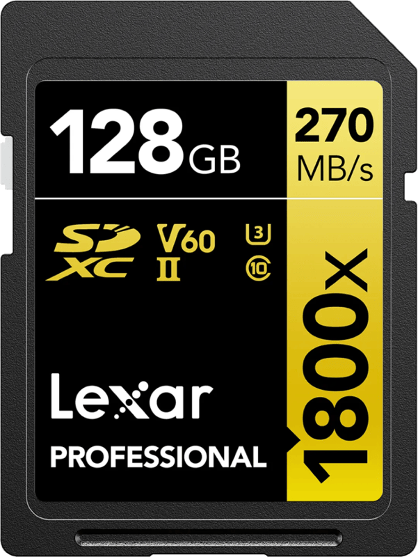 Lexar Professional SDXC 1800x GOLD 128GB 180 MB/s