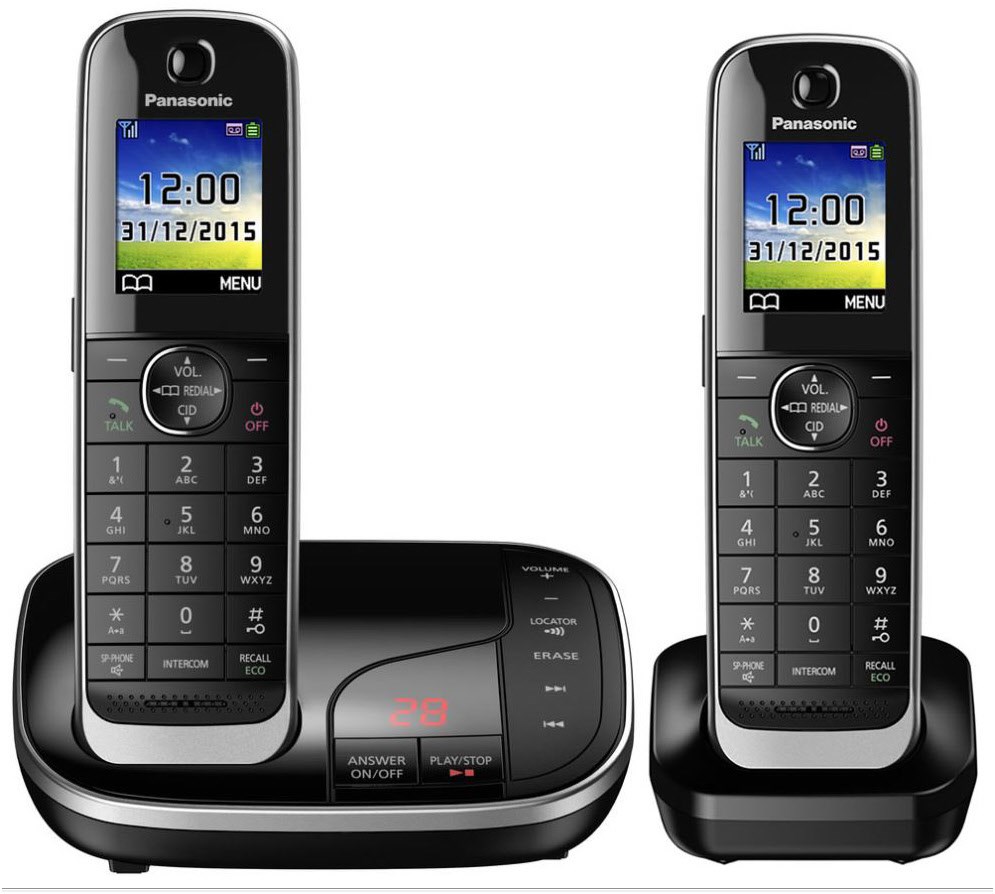 KX-TG6821GB Schnurlostelefon mit Anrufbeantworter schwarz