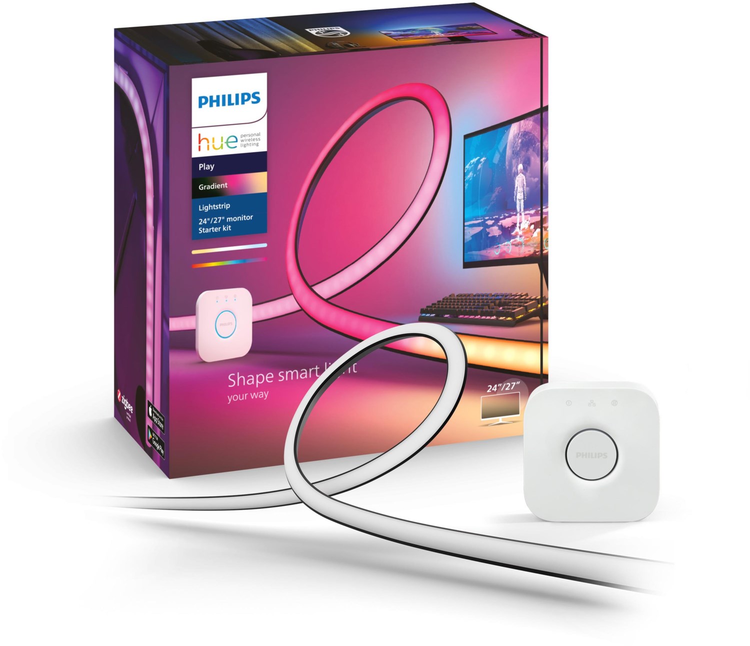 Hue Play Gradient Lightstrip Set 24/27" inkl Bridge