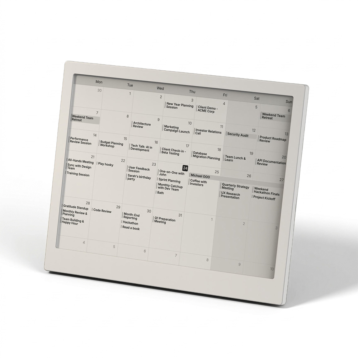 "TRMNL X - Smartes E-Ink Display (10.3") inkl. Battery Upgrade - Schwarz"