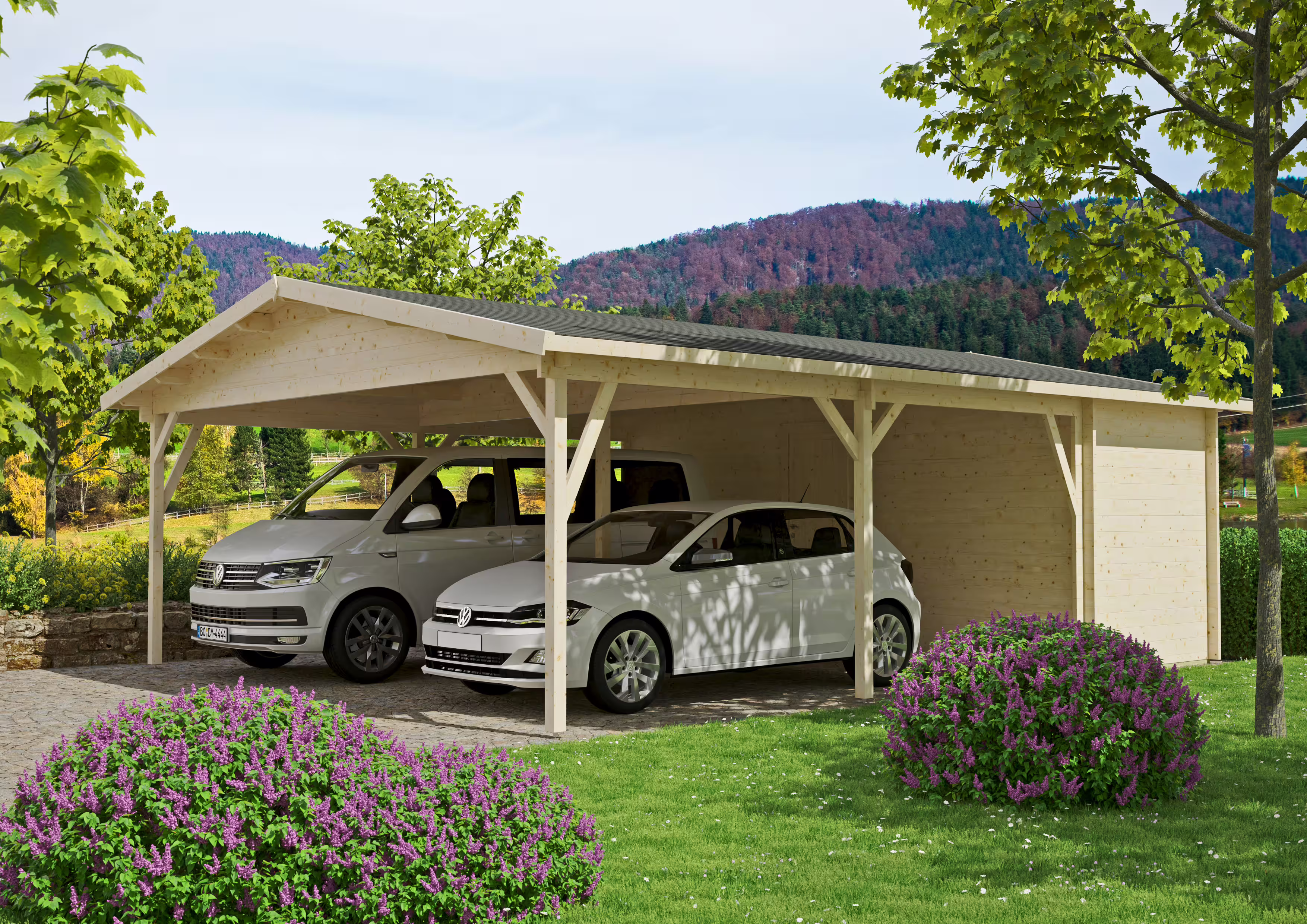 Fjordholz Carport mit Abstellraum Odenwald 44