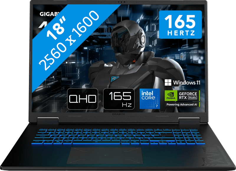 GIGABYTE GAMING A18 PRO DYJG3DEBC4SH - 18" - Intel Core 7 - 32GB RAM/1TB SSD - RTX 5080