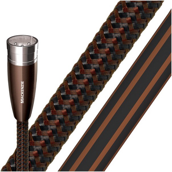 Mackenzie XLR>XLR(2x 0,75m) Kabel schwarz/braun