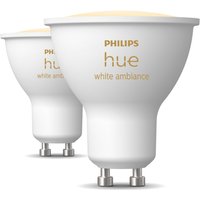 Philips Hue White Ambiance GU10 LED Lampe 400lm - 2er-Set - Weiß