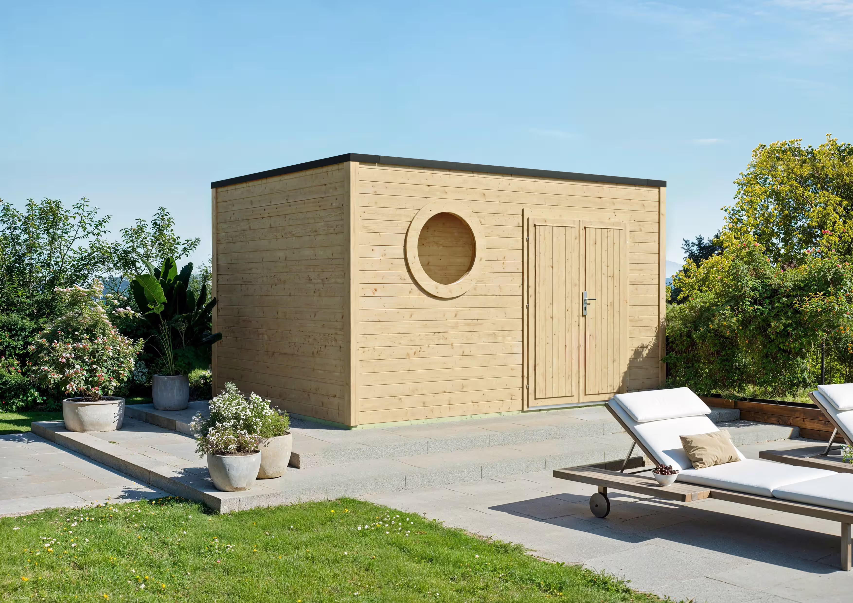 Fjordholz Gartenhaus Modell Rondo 40 D