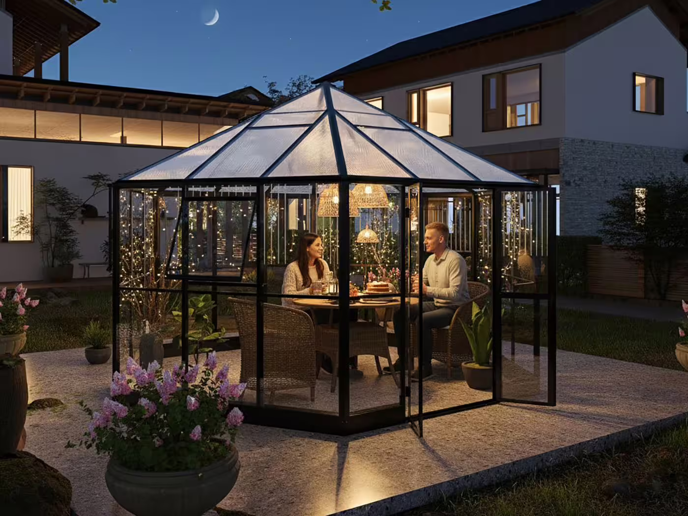 StarLine 6-Eck Gewächshaus Modell Vitra 11,7 m²