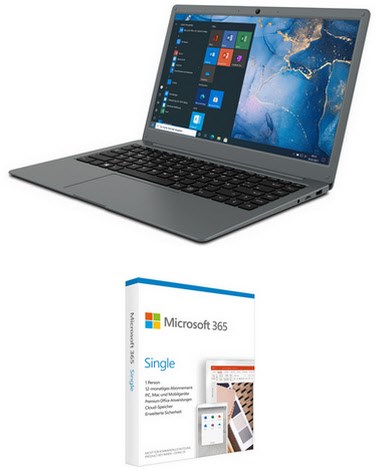 mybook PRO14 SE 35,81 cm (14,1") Notebook inkl. 365 Single FPP, 4 GB RAM, Windows 10, Full HD (1920x1080)
