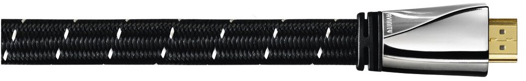 High Speed HDMI-Kabel oval vergoldet Ethernet (1m) schwarz