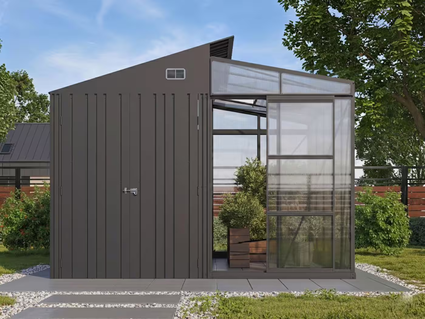 Kombi Gewächs- und Gerätehaus Modell Greenstore 8,