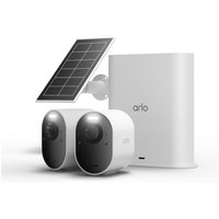Arlo Set - mit 2 Ultra 3 4K Außenkamera + Solarpanel + SmartHub - Weiß