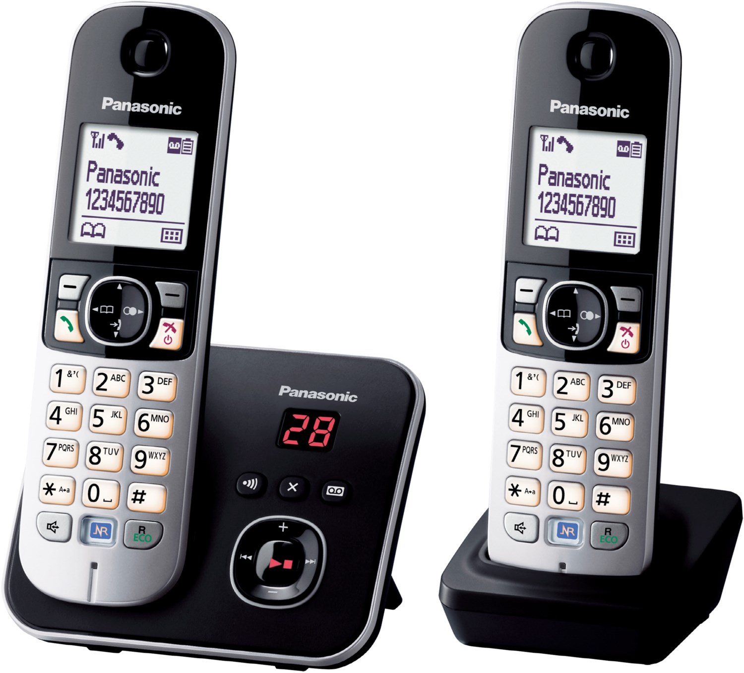KX-TG6821GB Schnurlostelefon mit Anrufbeantworter schwarz
