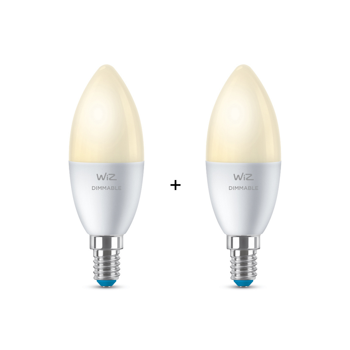 WiZ 40W E14 Kerzenform Tunable Farbig 2er-Pack - Weiß
