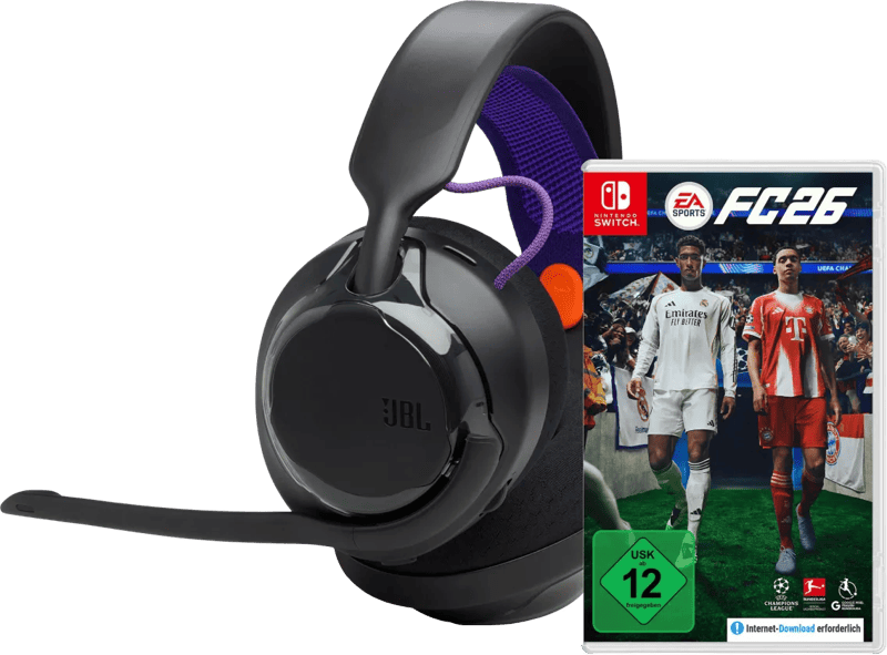 JBL Quantum 250 Schwarz + FC 26 Nintendo Switch